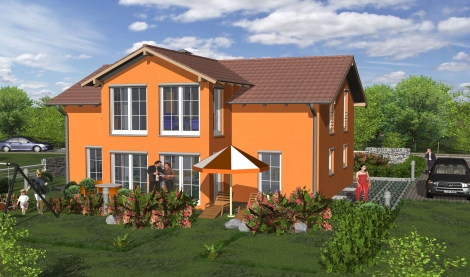 3D Bild, Visualisierung und Renderring 3D Einfamilienhaus, CAD, Digitalisierung und 3D Visualisierung Eigenheim, Eigenheimdarstellung